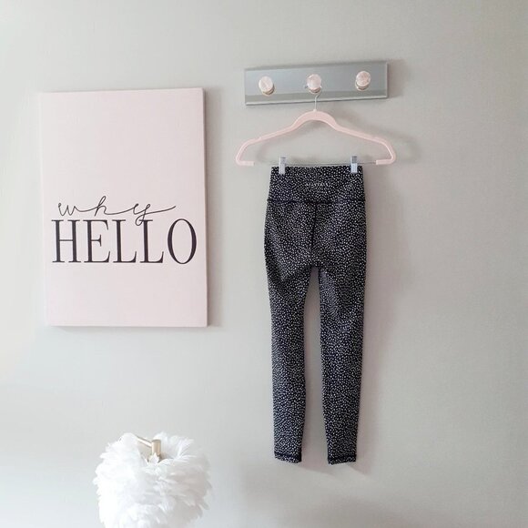 NWT All Fenix black & white polka dot racerback sports bra & 7/8 legging set, XS - Picture 14 of 16